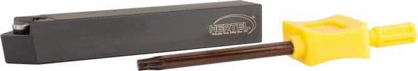 Hertel - SCMP, Neutral Cut, 1/2" Shank Height x 1/2" Shank Width, Positive Rake Indexable Turning Toolholder - 3-1/2" OAL, CP..32.52 Insert Compatibility - Industrial Tool & Supply