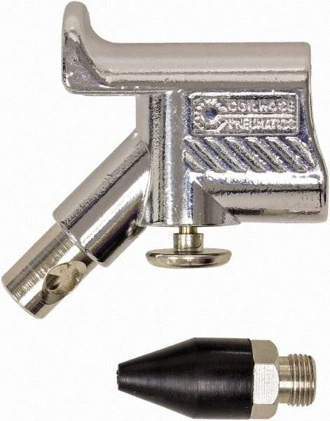 Coilhose Pneumatics - Pocket Blow Gun Kit - 1/4 NPT Inlet, 150 Max psi, Chrome Plated Zinc Hose - Industrial Tool & Supply