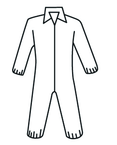 Micropourus Coverall w/ Zipper Front, Collar, Elastic Wrists & Ankles Large - Industrial Tool & Supply