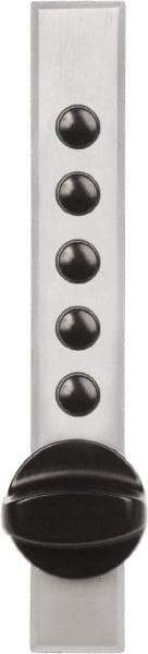 Kaba Access - 5/8 to 7/8" Door Thickness, Satin Chrome Pushbutton Knob Lockset - 2-3/4" Back Set, 1 Code, Zamak3, Nonkey Override Cylinder - Industrial Tool & Supply