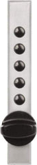Kaba Access - 5/8 to 7/8" Door Thickness, Satin Chrome Pushbutton Knob Lockset - 2-3/4" Back Set, 1 Code, Zamak3, Nonkey Override Cylinder - Industrial Tool & Supply