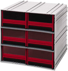Quantum Storage - 8 Drawer, 8 Compartment, Small Parts Drawer Cabinet System - 11-3/8" Deep x 11-3/4" Wide x 11" High - Industrial Tool & Supply