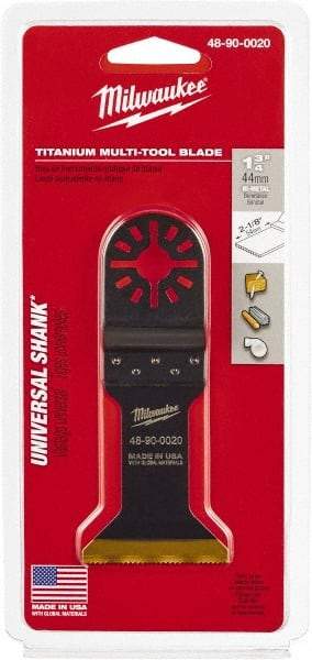 Milwaukee Tool - Rotary Multi-Material Blade - 1-3/4" Cutting Diam, TiAlN Finish, Use with Milwaukee Multi-Tool - Industrial Tool & Supply