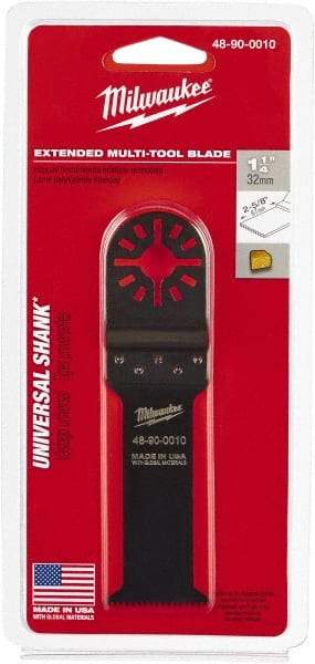 Milwaukee Tool - Rotary Multi-Material Blade - 1-1/4" Cutting Diam, Black Oxide Finish, Use with Milwaukee Multi-Tool - Industrial Tool & Supply