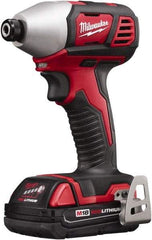 Milwaukee Tool - 18 Volt, 1/4" Drive, 125 Ft/Lb Torque, Cordless Impact Driver - Pistol Grip Handle, 2750 RPM, 2 Lithium-Ion Batteries Included - Industrial Tool & Supply
