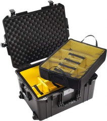 Pelican Products, Inc. - 18-51/64" Wide x 13-1/4" High, Aircase w/Divider - Black - Industrial Tool & Supply