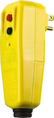 Tower - 1 Outlet, 125 Volt, 15 Amp, Yellow, Right Angle GFCI Plug - 1-15P NEMA Configuration, cUL, UL File E174279 - Industrial Tool & Supply