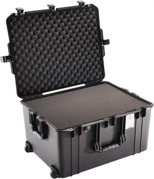 Pelican Products, Inc. - 20-21/32" Wide x 14-7/8" High, Aircase w/Foam & Wheels - Black - Industrial Tool & Supply