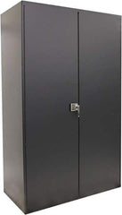Valley Craft - 3 Shelf Security Storage Cabinet - Steel, 48" Wide x 24" Deep x 72" High, Gray - Industrial Tool & Supply