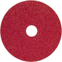 Norton - 80 Grit, 5" Disc Diam, 7/8" Center Hole, Type 29 Ceramic Alumina Flap Disc - 12,000 Max RPM, Fiberglass Backing, Arbor Attaching System, Coated - Industrial Tool & Supply