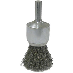 Vortec Pro 3/4″ Crimped Wire End Brush, .014″ Steel Fill, 1/4″ Stem, Retail Pack - Industrial Tool & Supply