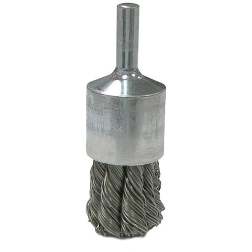 Vortec Pro 3/4″ Knot Wire End Brush, .020″ Steel Fill, 1/4″ Stem, Retail Pack - Industrial Tool & Supply
