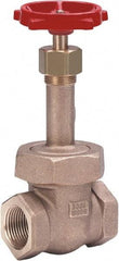 Milwaukee Valve - 1/2" Pipe, Class 300, Threaded (NPT) Bronze Solid Wedge Gate Valve - 1,000 WOG, 300 WSP, Union Bonnet, For Use with Water, Oil & Gas - Industrial Tool & Supply