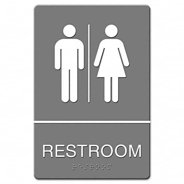 Headline Sign - Architectural Signs Type: ADA Location Markers Legend: Restroom - Industrial Tool & Supply