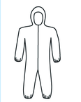 Micropourus Coverall w/ Zipper Front, Hood, Elastic Wrists & Ankles 3XL - Industrial Tool & Supply