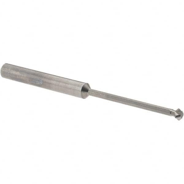 Accupro - 5/32° 5/32" Cut Diam, 0.078" Cut Width, 3/16" Shank, Solid Carbide Double-Angle Cutter - Industrial Tool & Supply