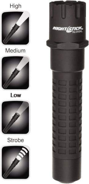 Bayco - LED Bulb, Industrial/Tactical Flashlight - Black Polycarbonate Body, CR123 Batteries - Industrial Tool & Supply