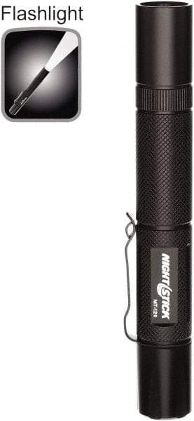 Bayco - LED Bulb, Industrial/Tactical Flashlight - Black Aluminum Body, AA Batteries - Industrial Tool & Supply