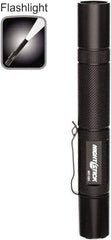 Bayco - LED Bulb, Industrial/Tactical Flashlight - Black Aluminum Body, AA Batteries - Industrial Tool & Supply