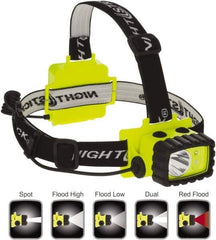Bayco - LED Bulb, Hands-free Flashlight - Green Polycarbonate Body, AA Batteries - Industrial Tool & Supply