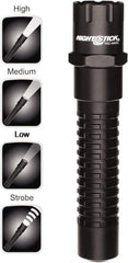 Bayco - LED Bulb, Industrial/Tactical Flashlight - Black Aluminum Body, CR123 Batteries - Industrial Tool & Supply