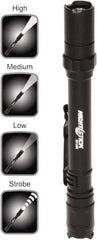 Bayco - LED Bulb, Industrial/Tactical Flashlight - Black Aluminum Body, AAA Batteries - Industrial Tool & Supply