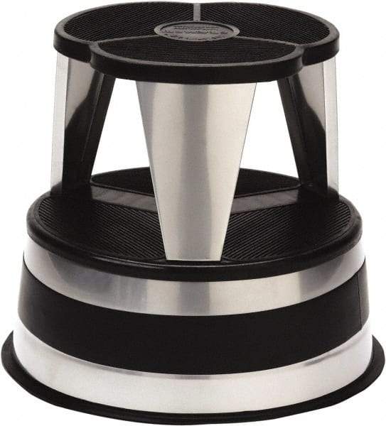 Cramer - 14-1/2" High, Silvertone Step Stool - Steel, 350 Lb Capacity, Type 1AA Industry Rating - Industrial Tool & Supply