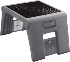 Cramer - 11" High, Slate Folding Step Stool - High Density Plastic, 250 Lb Capacity, Type I Industry Rating - Industrial Tool & Supply