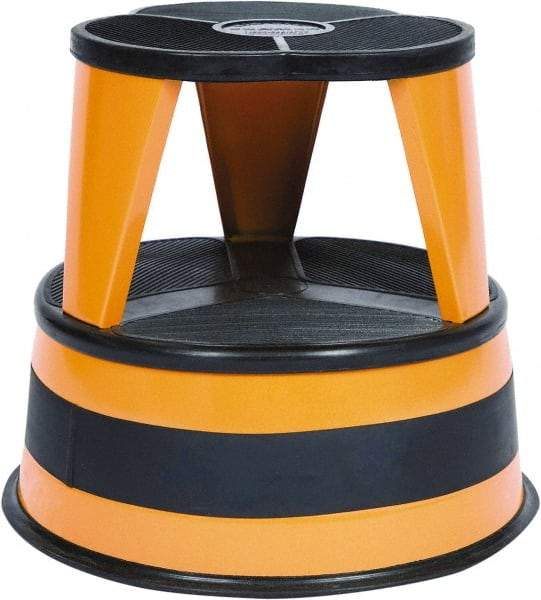 Cramer - 14-1/2" High, Orange Step Stool - Steel, 350 Lb Capacity, Type 1AA Industry Rating - Industrial Tool & Supply