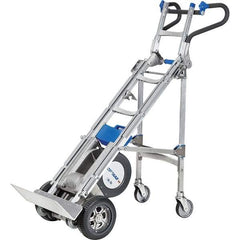 Wesco Industrial Products - 725 Lb Capacity 70" OAH Stair Climbing Battery Powered Hand Truck - Ergonomic Dual Grip Handle, Aluminum, Microcellular Wheels - Industrial Tool & Supply