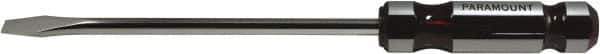 Paramount - 415mm OAL Standard Slotted Screwdriver - 300mm Blade Length, Round Shank, Acetate Handle - Industrial Tool & Supply