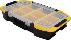 Stanley - 1 Compartment Tool Organizer - 11-1/2" Wide x 19-51/64" Deep x 11" High, Plastic, Black/Yellow with Clear - Industrial Tool & Supply