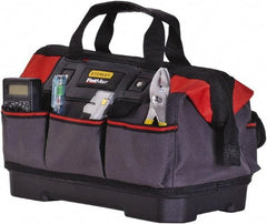 Stanley - Gray Polyester Tool Bag - 14" Wide x 9" Deep x 6.42" High - Industrial Tool & Supply