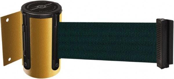 Tensator - 4-1/2" High x 13' Long x 2" Wide Wall Mount Barrier - Steel, Yellow Powdercoat Finish, Yellow, Use with 898 Wall Receiver - Industrial Tool & Supply