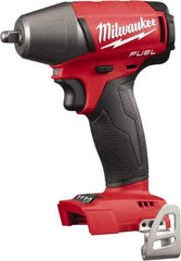 Milwaukee Tool - 3/8" Drive 18 Volt Pistol Grip Cordless Impact Wrench & Ratchet - 0 to 2,500 RPM, 0 to 3,200 BPM, 210 Ft/Lb Torque, Lithium-Ion Batteries Not Included - Industrial Tool & Supply