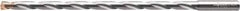 Walter-Titex - 1/4" 140° Solid Carbide Jobber Drill - None Finish, Right Hand Cut, Parabolic Flute, Straight Shank, 6.8898" OAL, Special Type Point - Industrial Tool & Supply