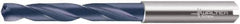 Walter-Titex - 0.433" 140° Solid Carbide Jobber Drill - TiAlN Finish, Right Hand Cut, Spiral Flute, Whistle Notch Shank, 4.6457" OAL, Special Type Point - Industrial Tool & Supply