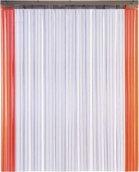 TMI, LLC - 5' Door Width x 8' Door Height PVC Ribbed with Reinforced Bonded Bead (Style) Armor Bond Strip Door Kit - 8" Strip Width x 0.072" Strip Thickness, Clear, 50% Overlap - Industrial Tool & Supply