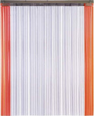 TMI, LLC - 5' Door Width x 8' Door Height PVC Ribbed with Reinforced Bonded Bead (Style) Armor Bond Strip Door Kit - 8" Strip Width x 0.072" Strip Thickness, Clear, 50% Overlap - Industrial Tool & Supply