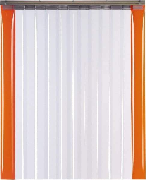 TMI, LLC - 12' Door Width x 12' Door Height PVC Smooth with Reinforced Bonded Bead (Style) Armor Bond Strip Door Kit - 12" Strip Width x 1/8" Strip Thickness, Clear, 67% Overlap - Industrial Tool & Supply