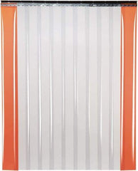 TMI, LLC - 4' Door Width x 7' Door Height PVC Smooth Strip Door Kit - 6" Strip Width x 0.06" Strip Thickness, Clear, 67% Overlap - Industrial Tool & Supply