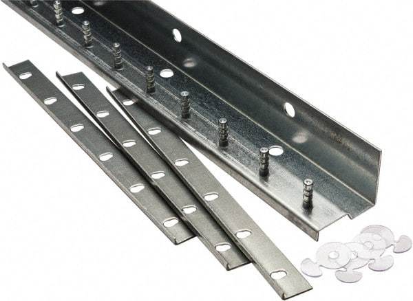 TMI, LLC - 3Ft. Long Aluminum Dock Strip Door Mounting Hardware - For Use with Vinyl Strip Material (All Widths) - Industrial Tool & Supply