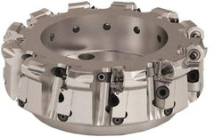 Seco - 200mm Cut Diam, 6mm Max Depth, 2.3622" Arbor Hole, 12 Inserts, ONMU09 Insert Style, Indexable Copy Face Mill - L220.48 Cutter Style, 3.1496 High, Series Doubleoctomill - Industrial Tool & Supply
