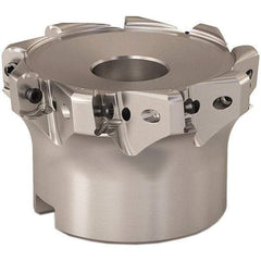 Seco - 63mm Cut Diam, 0.9mm Max Depth, 0.8661" Arbor Hole, 9 Inserts, LOHT06 Insert Style, Indexable Copy Face Mill - R220.21 Cutter Style, 1.5748 High, Series Doubleoctomill - Industrial Tool & Supply