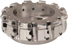 Seco - 8" Cut Diam, 6mm Max Depth, 2-1/2" Arbor Hole, 12 Inserts, ONMU09 Insert Style, Indexable Copy Face Mill - R220.48 Cutter Style, 3.1496 High, Series Doubleoctomill - Industrial Tool & Supply