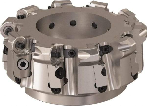 Seco - 6" Cut Diam, 6mm Max Depth, 2" Arbor Hole, 10 Inserts, ONMU09 Insert Style, Indexable Copy Face Mill - R220.48 Cutter Style, 3.1496 High, Series Doubleoctomill - Industrial Tool & Supply