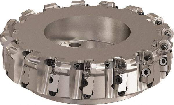 Seco - 10" Cut Diam, 6mm Max Depth, 2-1/2" Arbor Hole, 16 Inserts, ONMU09 Insert Style, Indexable Copy Face Mill - L220.48 Cutter Style, 3.1496 High, Series Doubleoctomill - Industrial Tool & Supply