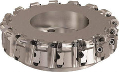 Seco - 10" Cut Diam, 6mm Max Depth, 2-1/2" Arbor Hole, 16 Inserts, ONMU09 Insert Style, Indexable Copy Face Mill - L220.48 Cutter Style, 3.1496 High, Series Doubleoctomill - Industrial Tool & Supply