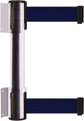 Tensator - 16.64" High x 89" Long x 3" Wide Barrier Dual Line Wall Mount - Steel, Satin Chrome Finish, Satin Chrome, Use with 898 Wall Receiver - Industrial Tool & Supply