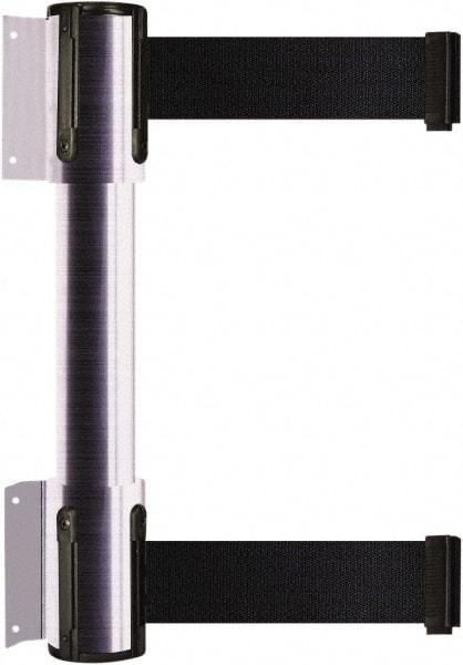 Tensator - 16.64" High x 89" Long x 3" Wide Barrier Dual Line Wall Mount - Steel, Satin Chrome Finish, Satin Chrome, Use with 898 Wall Receiver - Industrial Tool & Supply